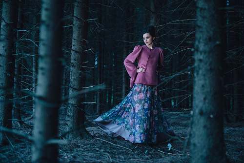 person woman in pink and blue dress people