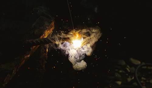 spark fire on ground rod