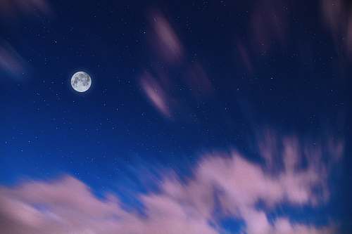 outdoors full moon in blue sky during dawn blue