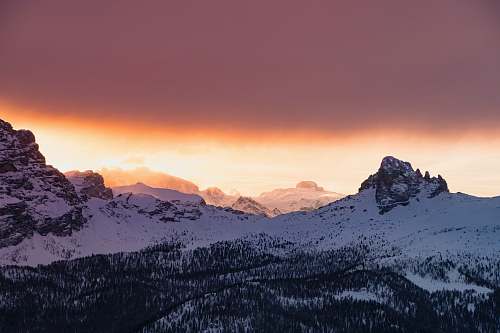 mountain mountain covering with snow nature