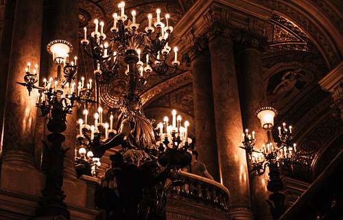human gold downlight chandelier people