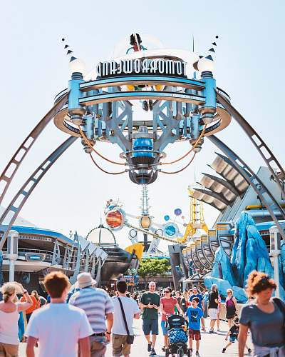 human people on Tomorroweland amusement park