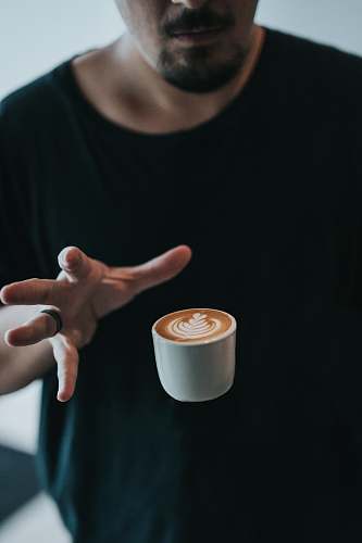 human person catching white mug people
