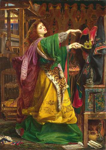 art woman wearing green and yellow dress painting art movement