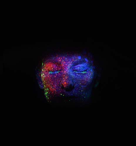 germany women's face with glitters color