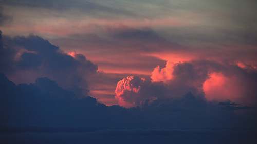cloud sea of clouds during golden hour nature