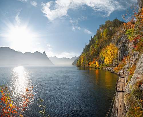 lake body of water outdoors