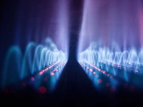 fountain white LED light leisure activities