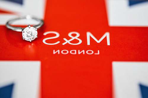 accessory silver-colored clear gemstone round-cut ring on M&S London surface gemstone