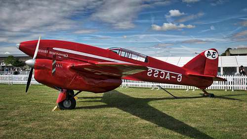 airplane monoplane on grass transportation