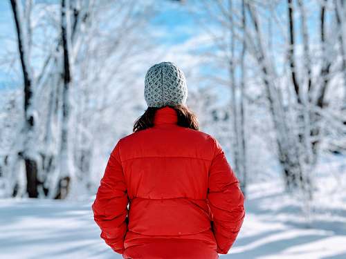 clothing woman wearing red bubble jacket 330 canning rd