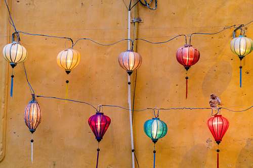 accessories three red and blue hanging candle holders decor lantern