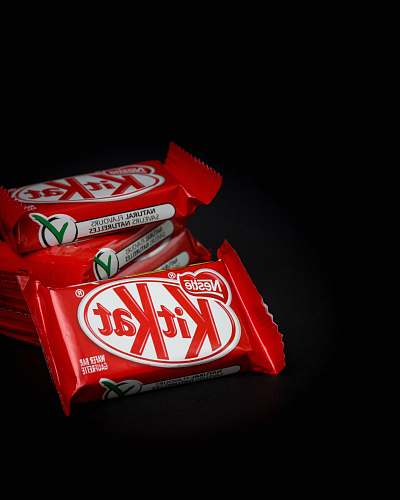 drink stack of Kitkat snacks coke