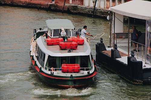 transportation white and red boat vehicle