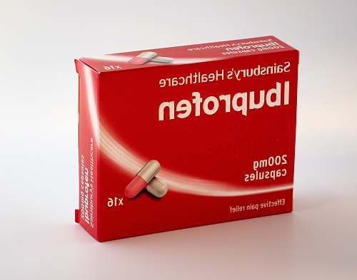red 200 mg Sainsbury's healthcare Ibuprofen capsules box medication