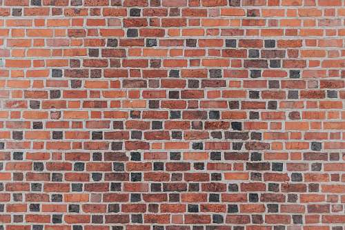 wall black and brown brick wall red