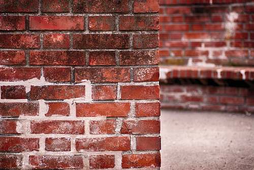 background brown brick wall corner