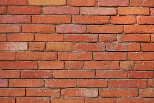 brown orange brick wall wall