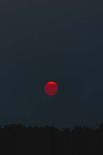 red red moon at night grey