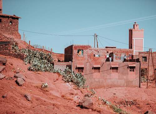 blue brown and white concrete building atlas mountains
