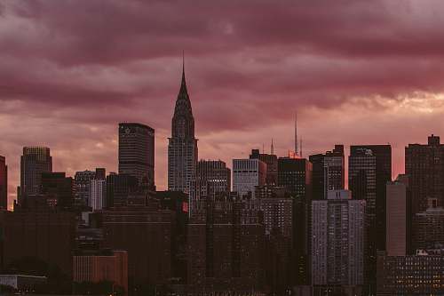city high rise buildings during golden time urban