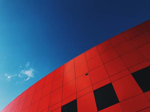 red red hi-rise building city