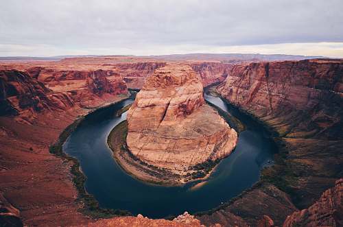 valley Horseshoe Bend during daytime nature