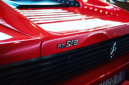 vehicle red car fender transportation