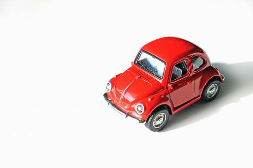 red red coupe die-cast model toy