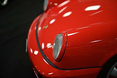 transportation red Porsche car automobile