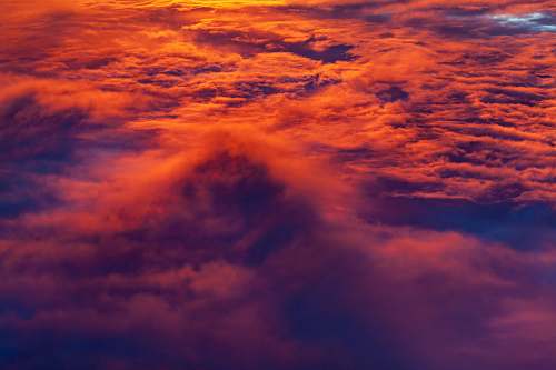 sunset orange clouds clouds