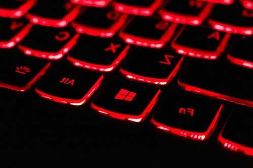 keyboard black and red laptop keyboard computer hardware