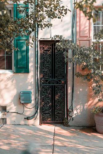 philadelphia close green wrought iron security door window