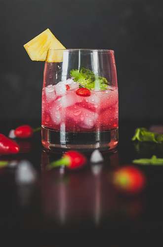 beverage selective focus photography of clear rock glass cocktail