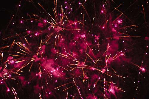 night firework display at night time outdoors