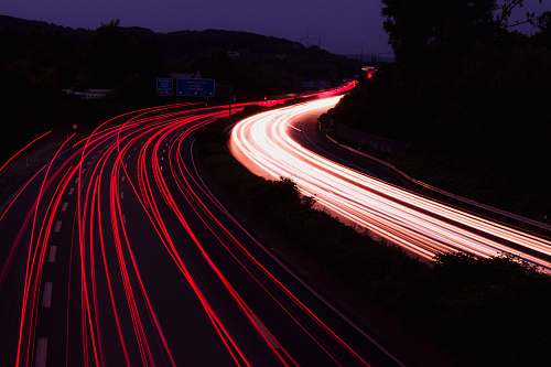 road time-lapse photo of highway germany