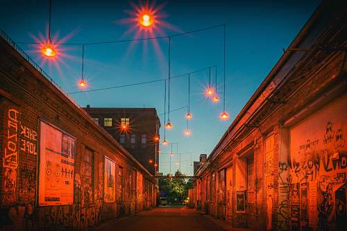 street street corner at night wall