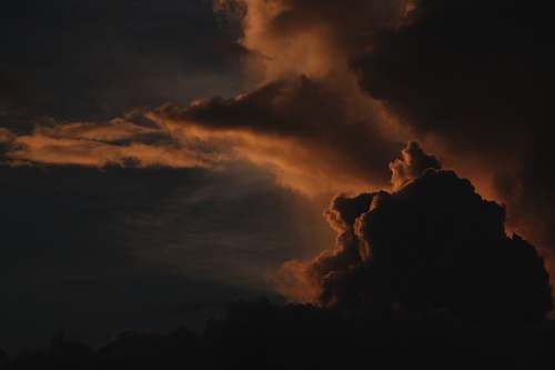 people cumulus clouds person