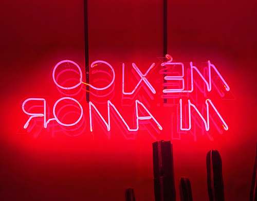 red Mexico mi amor neon signage turned on neon