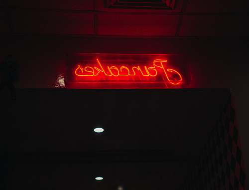neon red Pancakes neon sign red