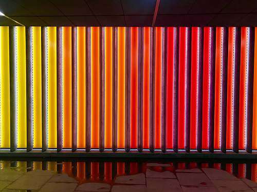 spectrum red and yellow LED wall 9th floor