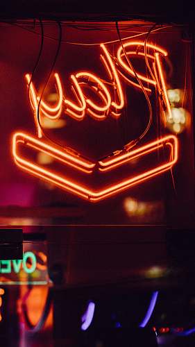 neon red Play neon light signage sign