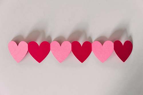 paper pink heart art valentine
