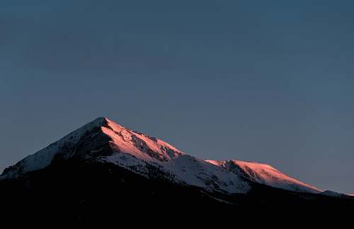 peak aerial photography of mountain at daytime nature