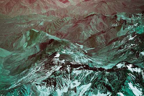 andes bird's-eye view of mountain snow