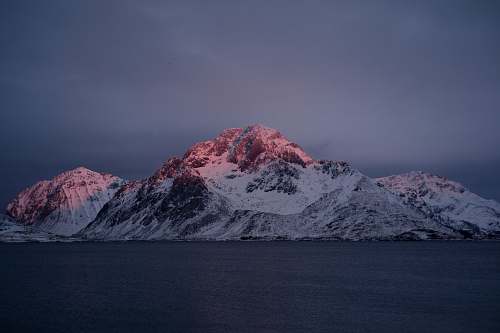 nature glacier mountains near sea snow