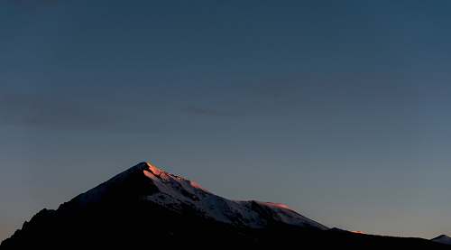 peak mountain hill during sunset nature