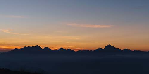 nature silhouette of mountain mountain range