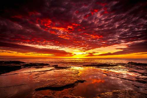 sky aerial view photography of sunset outdoors
