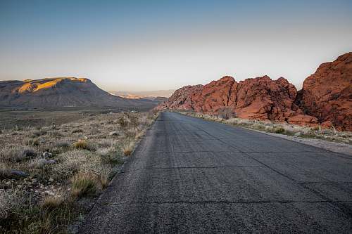 road blacktop road at valleys las vegas